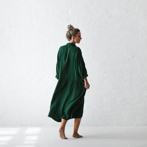 Oversized linen dress green Oversized linen dress green