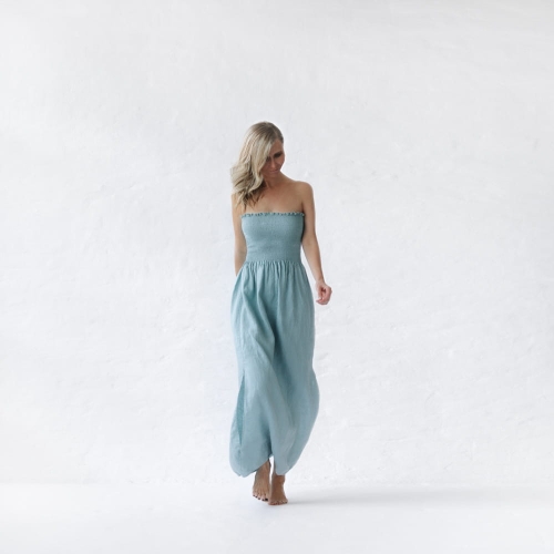 Linen dress Eva blue Linen dress Eva blue