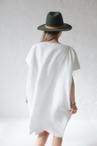 lniana prosta sukienka SST-011