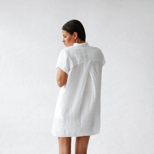 Linen shirt dress Jovi white