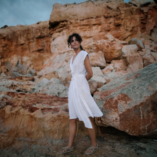 Linen dress Ayu white 