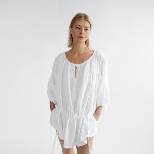 Linen tunic Atuko white