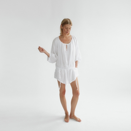 Linen tunic Atuko white