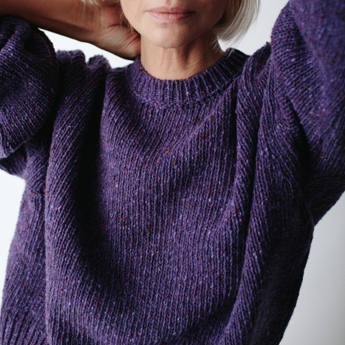 100% MERINO sweater purple