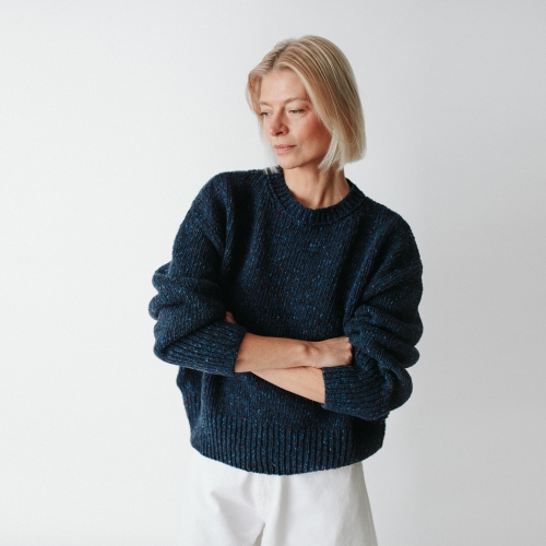 100% MERINO sweater cobalt