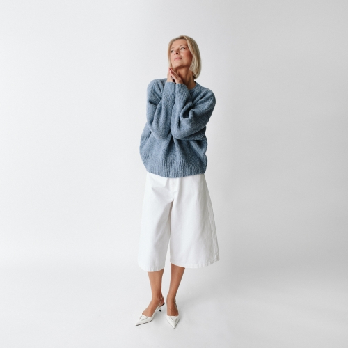 100% MERINO sweater blue