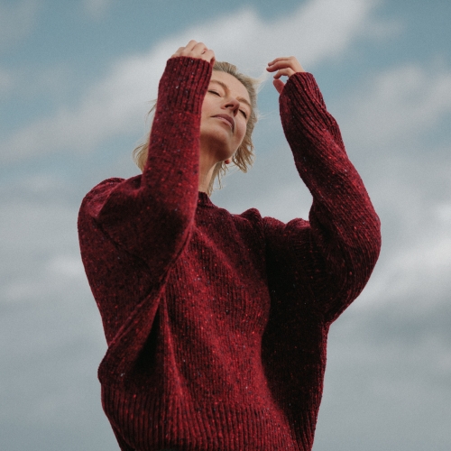 100% MERINO sweater burgundy