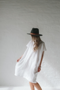 lniana prosta sukienka SST-011