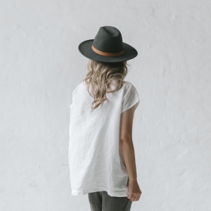 Lniana bluzka biała SST-052