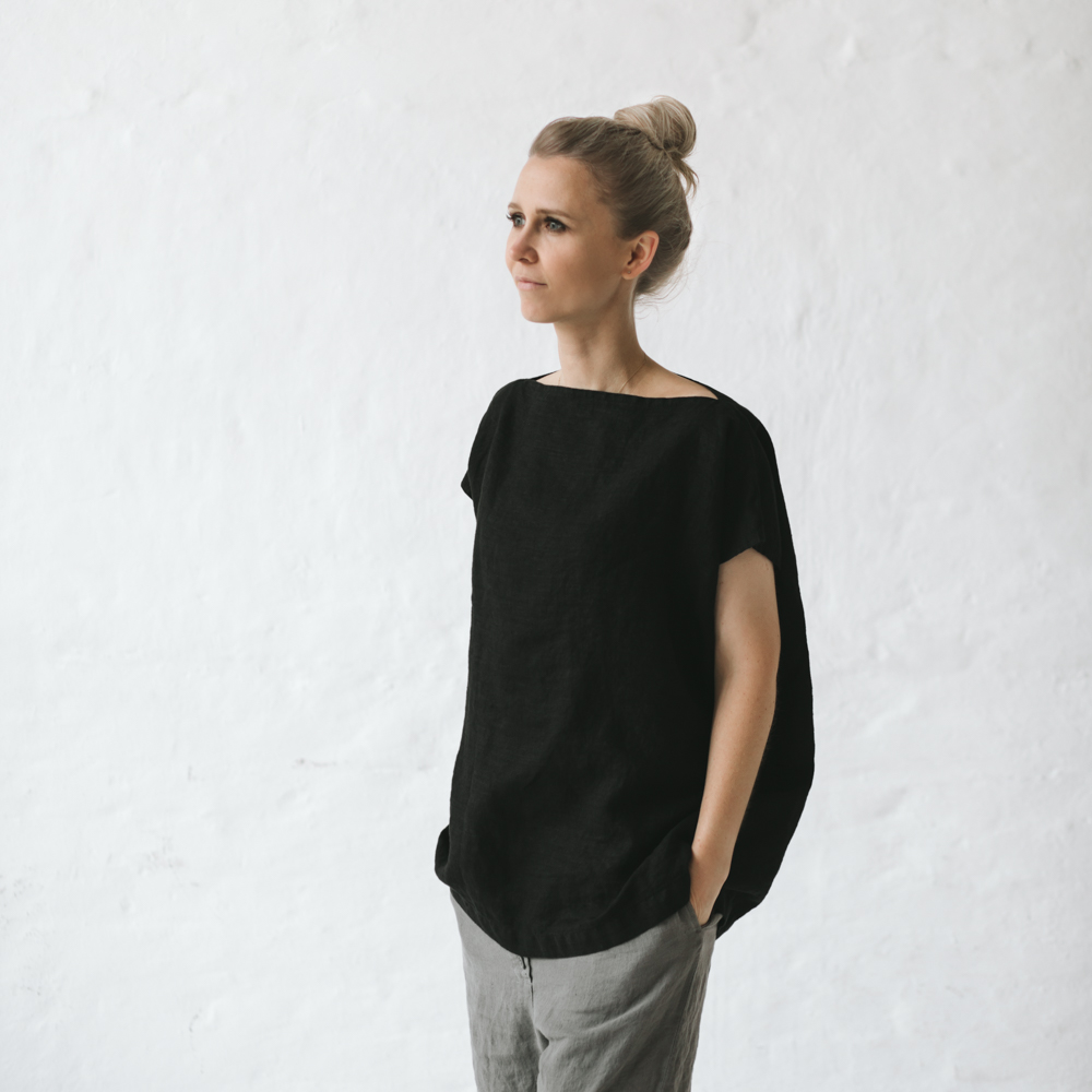 Linen top black
